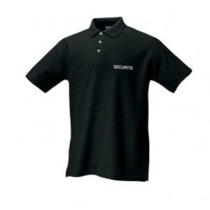 Polo noir SECURITE