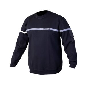 Sweat noir SECURITE bande grise