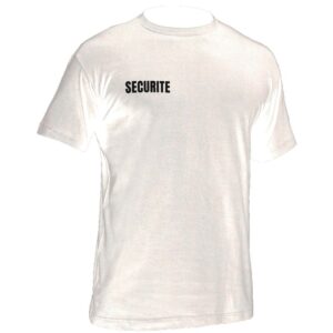 T-shirt blanc "SÉCURITÉ"