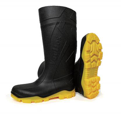 Botte noire semelle jaune