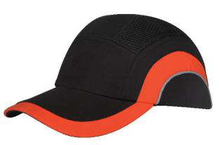 Casquette sécurité noire orange
