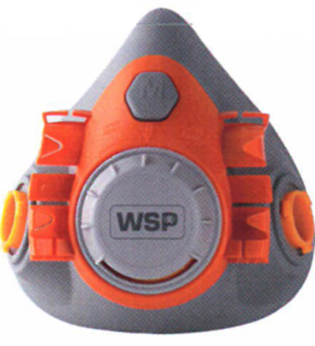 Demi-masque respiratoire orange/gris