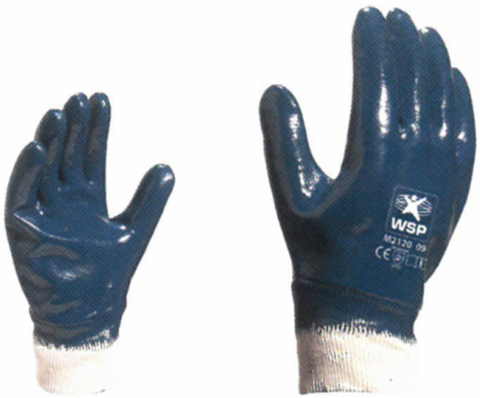Gants nitrile bleus jetables