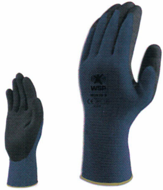 Gants travail bleus avec grip