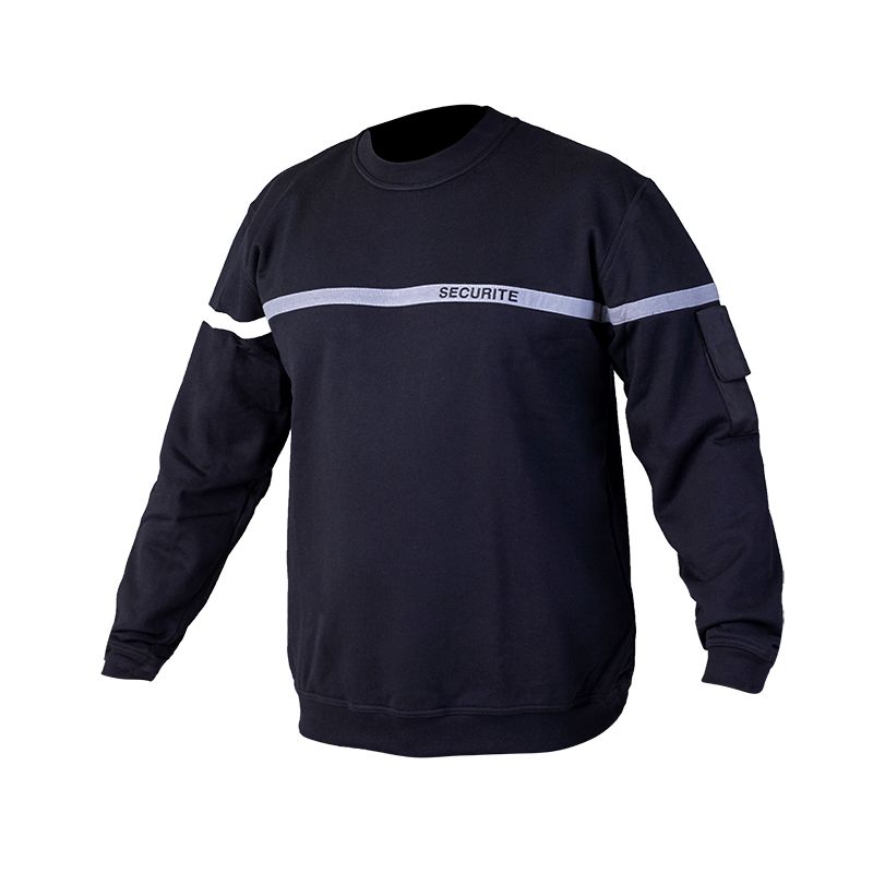 Sweat sécurité noir manches longues
